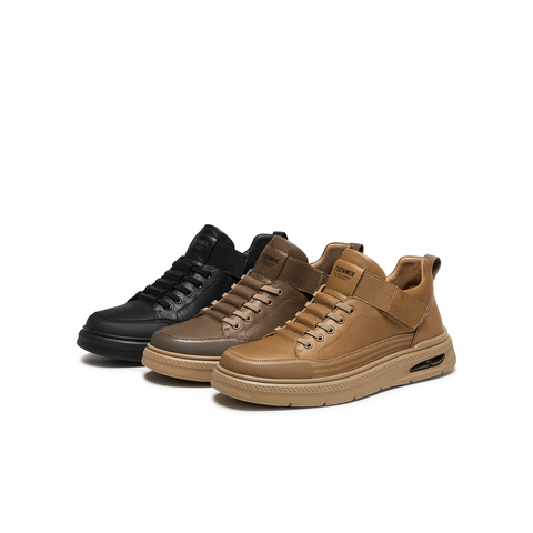 天美意2025冬新款商场同款英伦复古风工装鞋绑带男皮鞋3WX01DM5