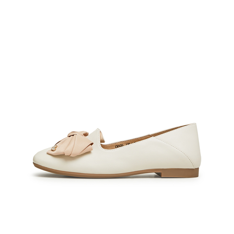 天美意2025秋新款商场同款平跟百搭复古甜美女浅口单鞋CRR29CQ5