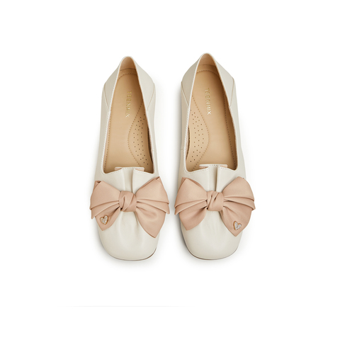 天美意2025秋新款商场同款平跟百搭复古甜美女浅口单鞋CRR29CQ5