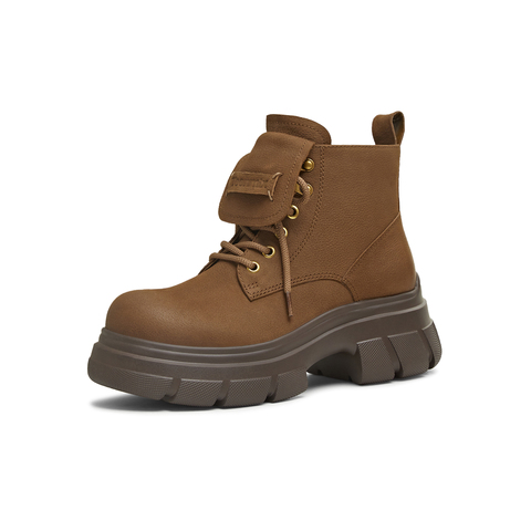 天美意2025冬新款商场同款厚底增高百搭日常女马丁靴CFR40DD5