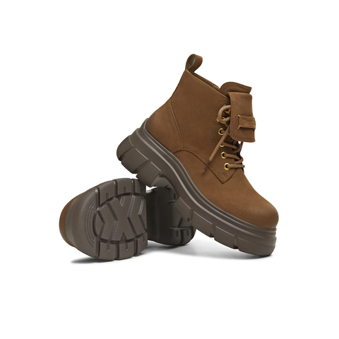 天美意2025冬新款商场同款厚底增高百搭日常女马丁靴CFR40DD5