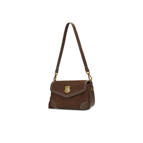 天美意2025冬新款商场同款斜挎包纯色百搭复古女单肩包X3201DX5