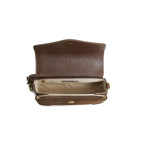 天美意2025冬新款商场同款斜挎包纯色百搭复古女单肩包X3201DX5