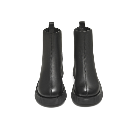 天美意2025冬新款商场同款粗跟复古潮流短靴女时装靴BL701DD5