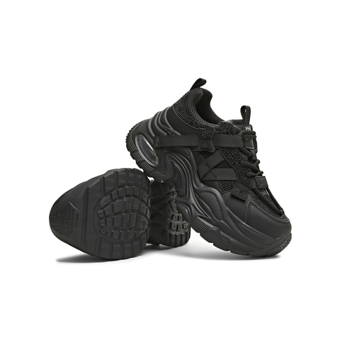 天美意2025冬新款商场同款厚底时尚水钻休闲鞋女老爹鞋BM181DM5