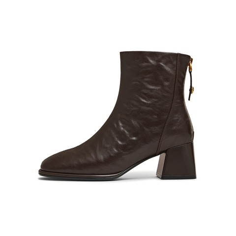 天美意2025冬新款商场同款简约气质时装靴百搭女短靴BM011DD5