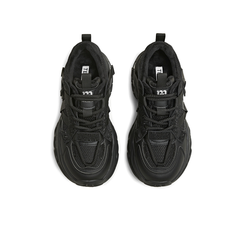 天美意2025冬新款商场同款厚底时尚水钻休闲鞋女老爹鞋BM181DM5