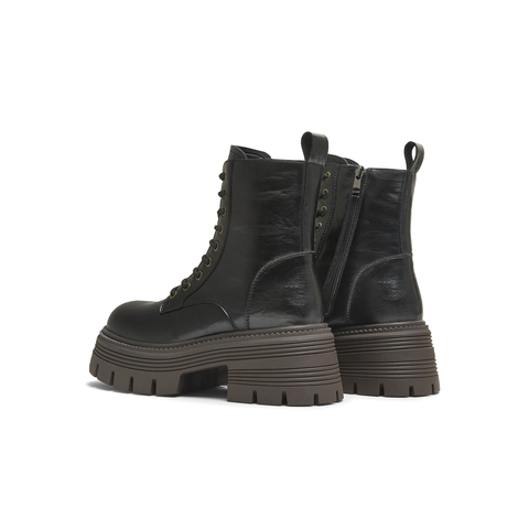 天美意2025冬新款商场同款系带短靴户外潮流女马丁靴BL681DZ5