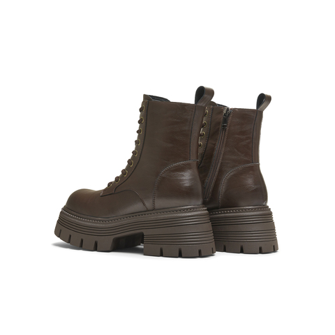 天美意2025冬新款商场同款系带短靴户外潮流女马丁靴BL681DZ5