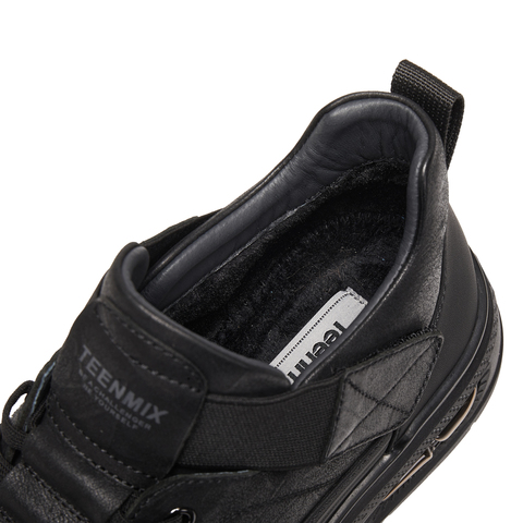 天美意2025冬新款商场同款英伦复古风工装鞋绑带男皮鞋3WX01DM5