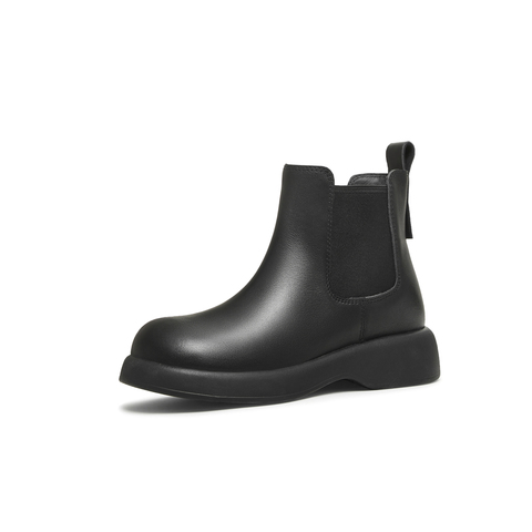 天美意2025冬新款厚底百搭短靴套脚潮流女切尔西靴KQX18DD5