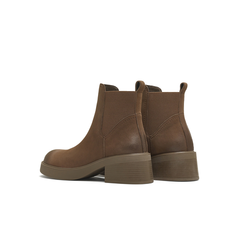 天美意2025冬新款商场同款粗跟休闲经典百搭女切尔西靴BL721DD5