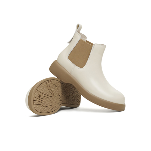 天美意2025冬新款厚底百搭短靴套脚潮流女切尔西靴KQX18DD5