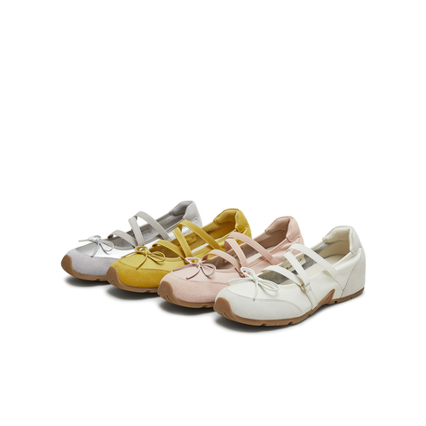 天美意2025秋新款商场同款潮流休闲纯色百搭女玛丽珍鞋BL251CQ5