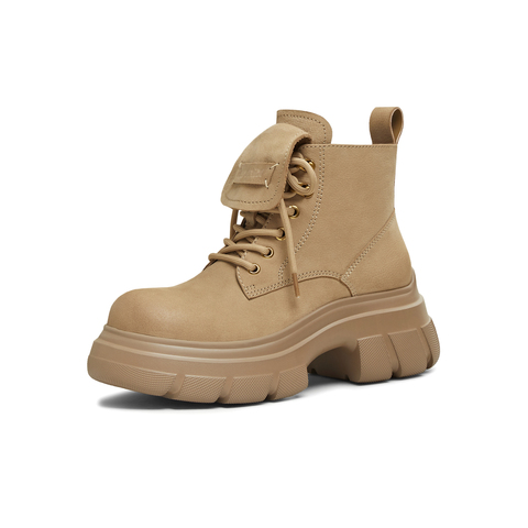 天美意2025冬新款商场同款厚底增高百搭日常女马丁靴CFR40DD5