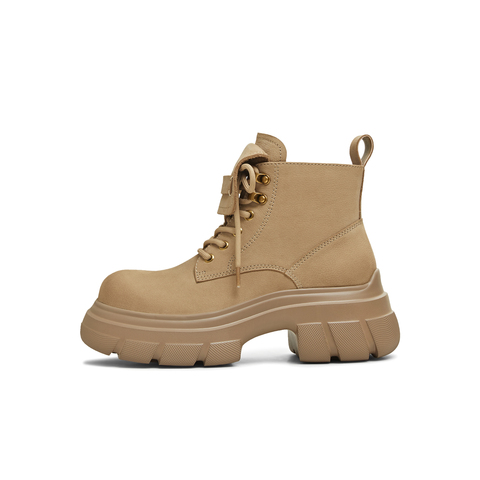 天美意2025冬新款商场同款厚底增高百搭日常女马丁靴CFR40DD5