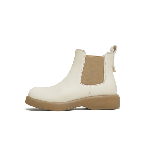 天美意2025冬新款厚底百搭短靴套脚潮流女切尔西靴KQX18DD5