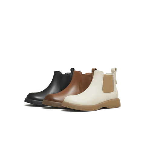 天美意2025冬新款厚底百搭短靴套脚潮流女切尔西靴KQX18DD5