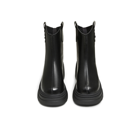 天美意2025冬新款商场同款粗跟复古百搭短靴女时装靴BM091DZ5