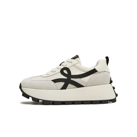 天美意2025秋新款厚底百搭运动潮流复古德训鞋女阿甘鞋KG134CM5