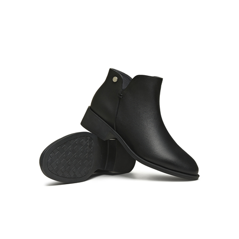 天美意2025冬新款商场同款厚底复古百搭短靴女时装靴CSV46DD5