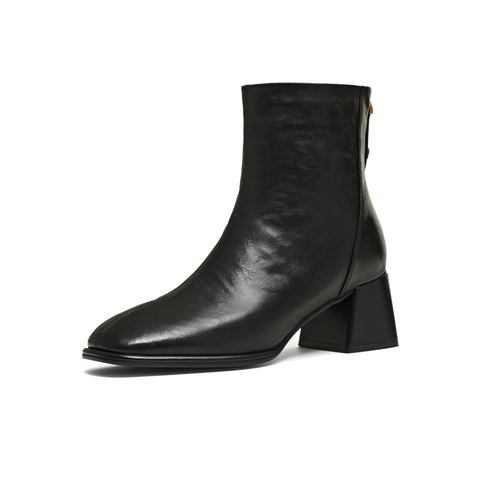 天美意2025冬新款商场同款简约气质时装靴百搭女短靴BM011DD5