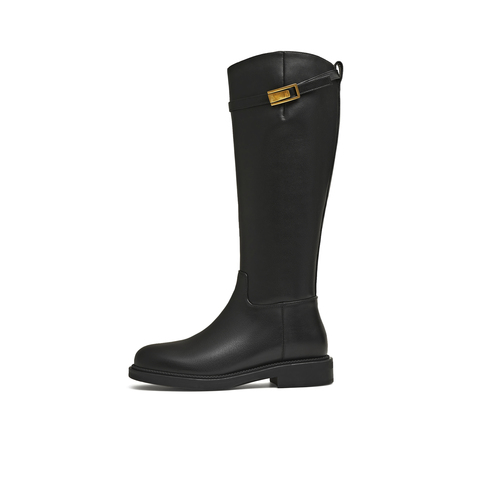 天美意2025冬新款商场同款百搭显瘦舒适长靴女骑士靴BL961DG5