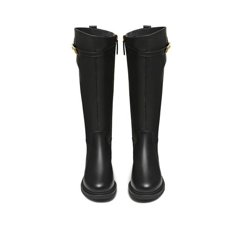 天美意2025冬新款商场同款百搭显瘦舒适长靴女骑士靴BL961DG5