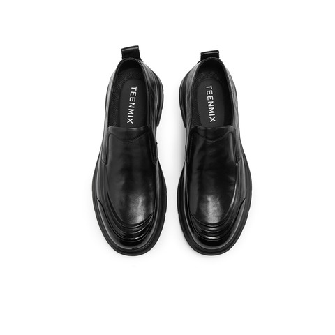 天美意2025秋新款商场同款复古一脚蹬通勤男休闲皮鞋3WU01CM5