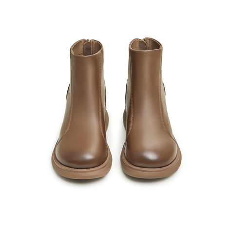 天美意2025冬新款商场同款复古百搭短靴时装靴女靴BH171DD5