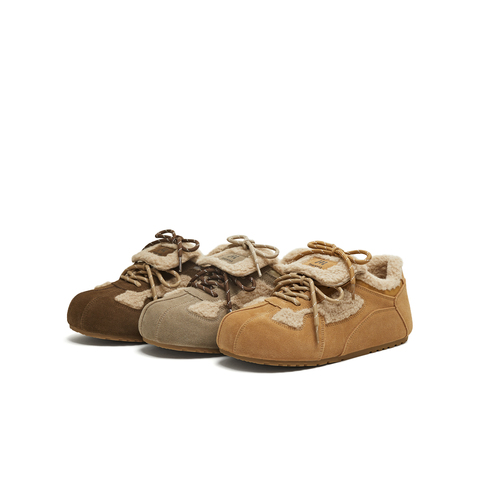 天美意2025冬新款厚底复古休闲保暖百搭女休闲鞋BL951DM5