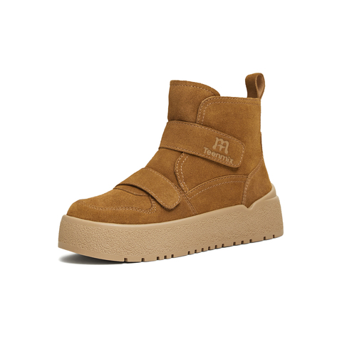 天美意2025冬新款商场同款魔术贴毛绒舒适短靴女雪地靴CCR42DD5