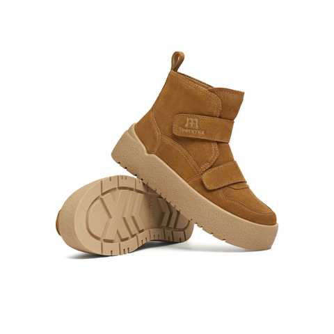 天美意2025冬新款商场同款魔术贴毛绒舒适短靴女雪地靴CCR42DD5