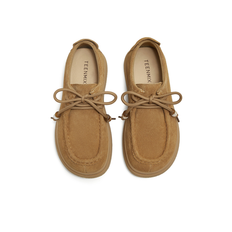 天美意2025秋新款商场同款厚底复古系带牛津鞋女单鞋BL871CM5