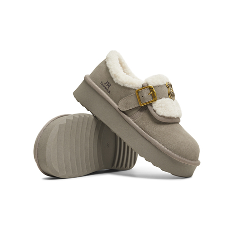 天美意2025冬新款商场同款厚底保暖棉鞋雪地靴女勃肯鞋BM361DM5