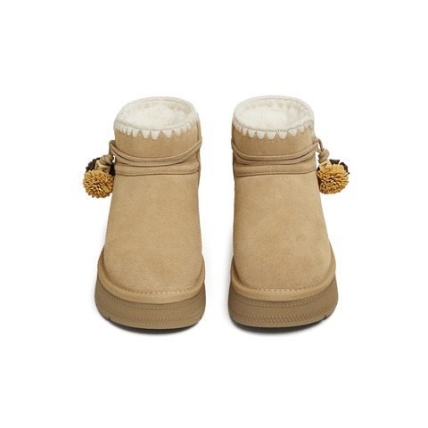 天美意2025冬新款商场同款保暖棉鞋厚底短靴女雪地靴BM301DD5