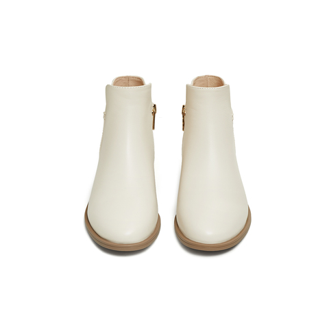 天美意2025冬新款商场同款厚底复古百搭短靴女时装靴CSV46DD5