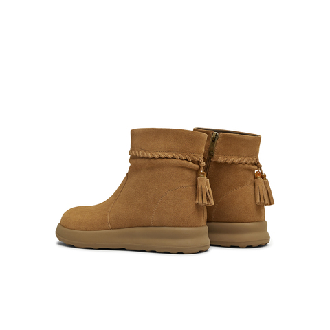 天美意2025冬新款商场同款厚底简约百搭短靴女时装靴KNZ26DD5