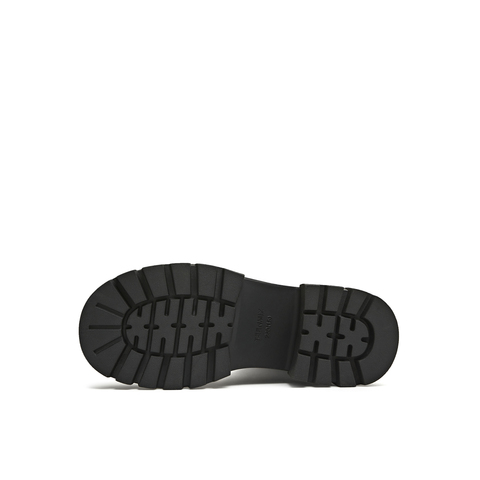 天美意2025冬新款直筒显瘦百搭厚底潮流纯色女弹力靴KTX21DG5