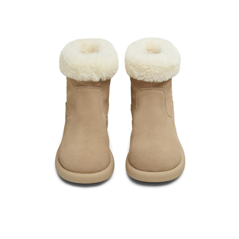 天美意2025冬新款百搭复古保暖舒适毛绒短靴女雪地靴KXD49DD5