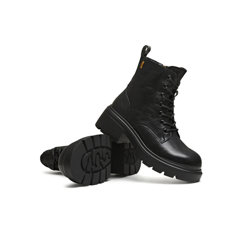 天美意2025冬新款商场同款系带户外百搭增高女马丁靴BL941DD5