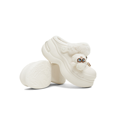 天美意2025冬新款商场同款毛绒保暖可爱百搭女洞洞鞋CIB05DH5