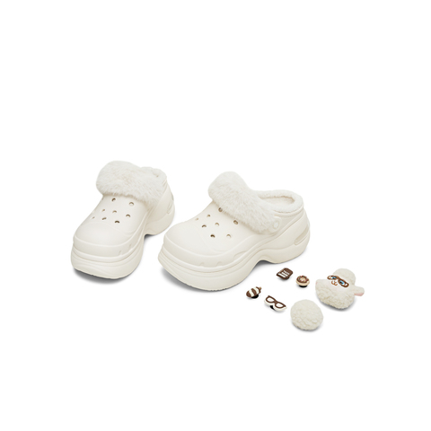 天美意2025冬新款商场同款毛绒保暖可爱百搭女洞洞鞋CIB05DH5