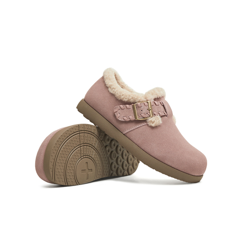 天美意2025冬新款厚底一脚蹬保暖棉鞋雪地靴女勃肯鞋KK073DM5