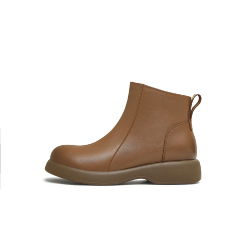 天美意2025冬新款厚底英伦简约百搭短靴女时装靴KYP08DD5