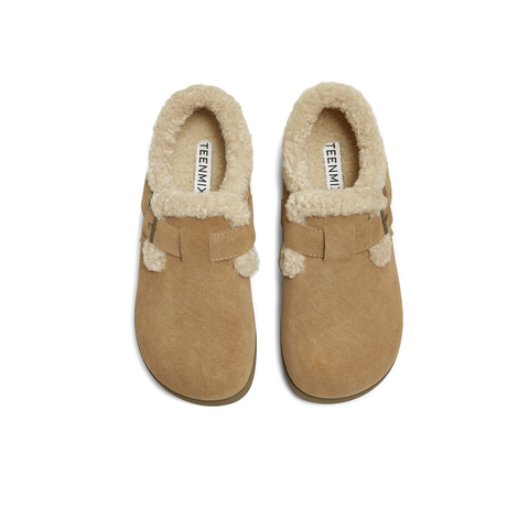 天美意2025秋新款复古百搭休闲通勤一脚蹬半拖女勃肯鞋KK065CM5