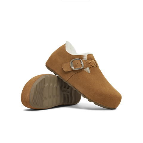 天美意2025冬新款商场同款一脚蹬棉鞋雪地靴女勃肯鞋BM101DM5