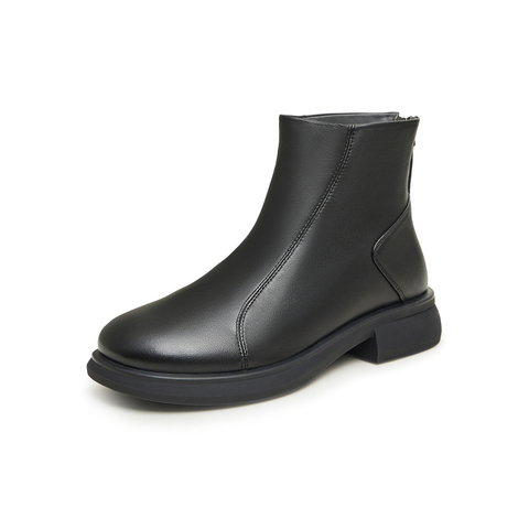 天美意2025冬新款商场同款复古百搭短靴时装靴女靴BH171DD5