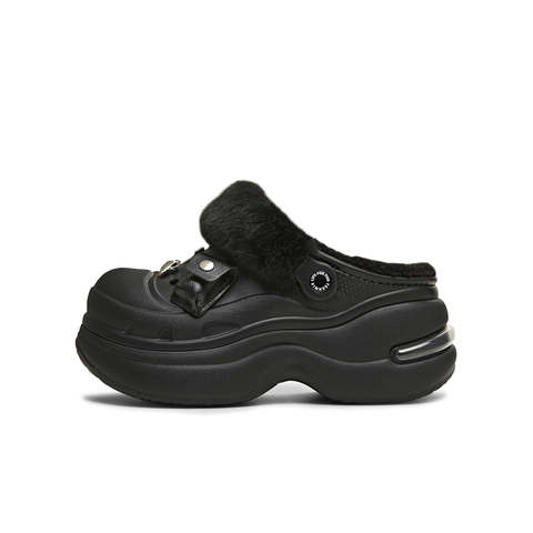 天美意2025冬新款商场同款毛绒保暖可爱百搭女洞洞鞋CIB06DH5