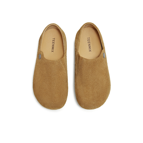 天美意2025秋新款潮流休闲百搭复古一脚蹬通勤女勃肯鞋KK072CM5